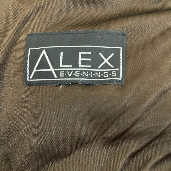 Alex Evenings Formal Gown Brown/Rust Elegant *H0138 - Picture 6 of 8